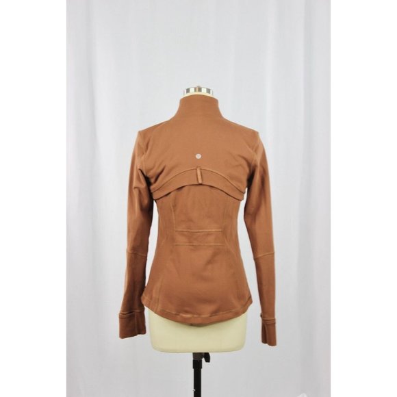 LULULEMON Define Roasted Brown Luon Slim Fit Full Zip Jacket, Size 6 - Picture 3 of 14